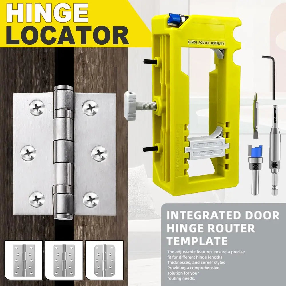 Hinge Door Lock Hole Positioner Kit Set, Hinge Door Lock Installation Kit, Mortiser Template Holder Orifice Locator, Door Hardware Tool