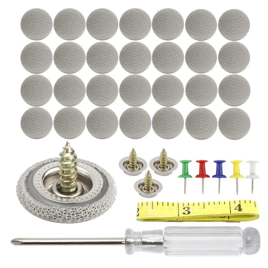 Automotive Car Roof Headliner Repair Button Pins Kit, Universal Auto Roof Snap Rivets Retainer for Car Roof Fixed, with Installation Tool, Fit All Cars